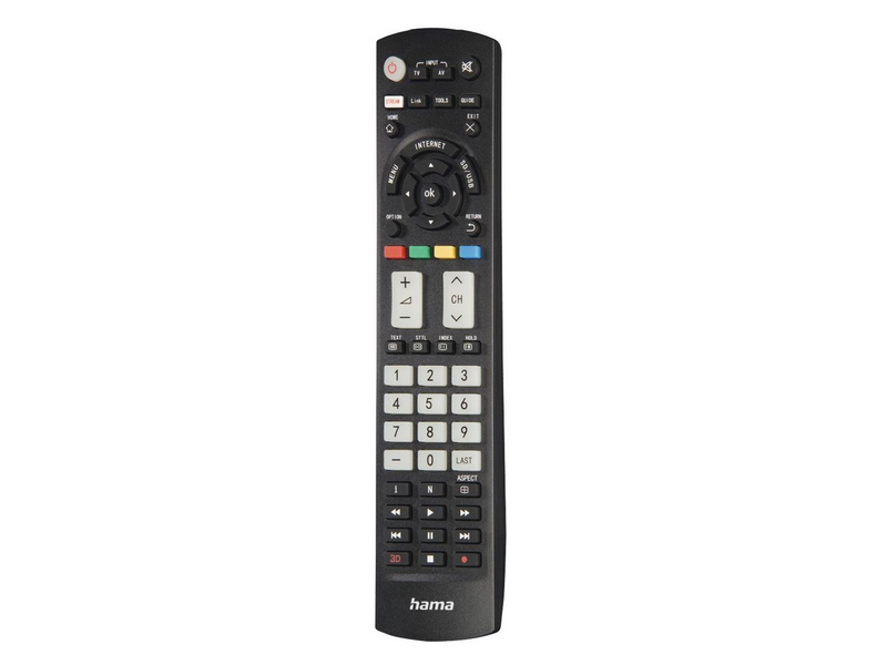 Hama Universal Remote Control for Panasonic TVs IR Learning Function Illuminated Keys