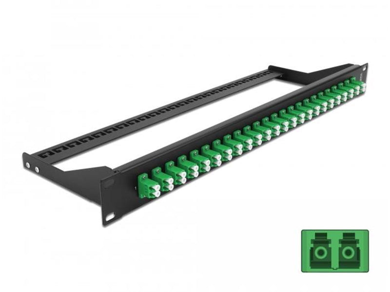 DeLOCK 19″ Fibre Patch Panel 24 port LC Duplex green