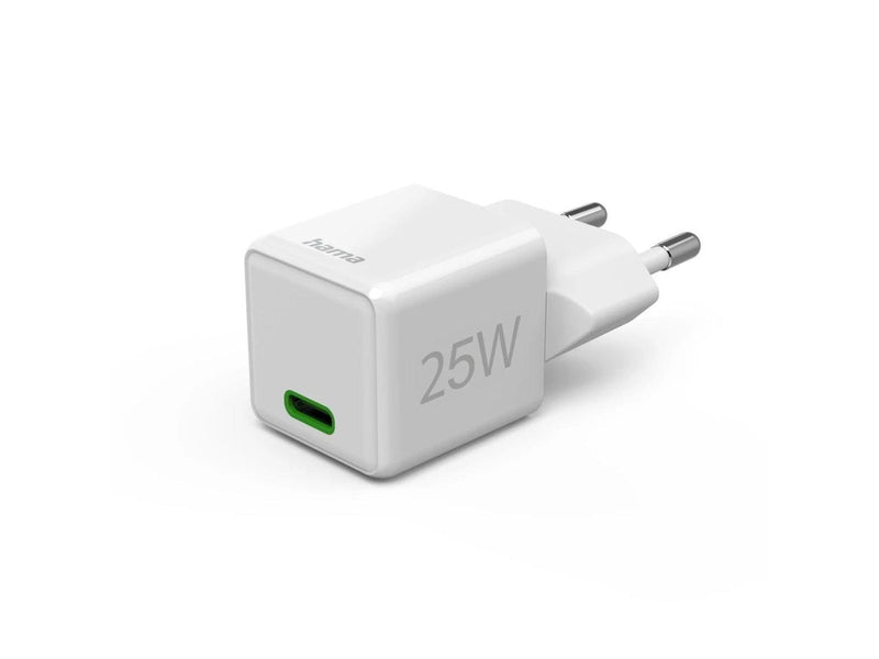 Hama Fast Charger USB-C Super-Mini Charger PD 25W White