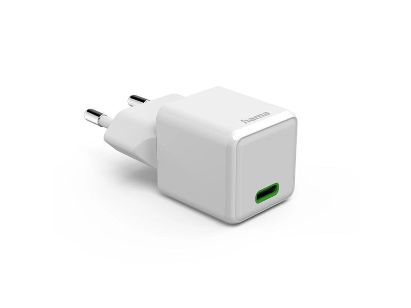 Hama Fast Charger USB-C Super-Mini Charger PD 25W White