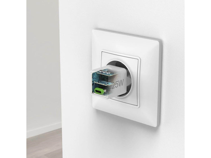 Hama Fast Charger USB-C Super-Mini Charger PD 25W White