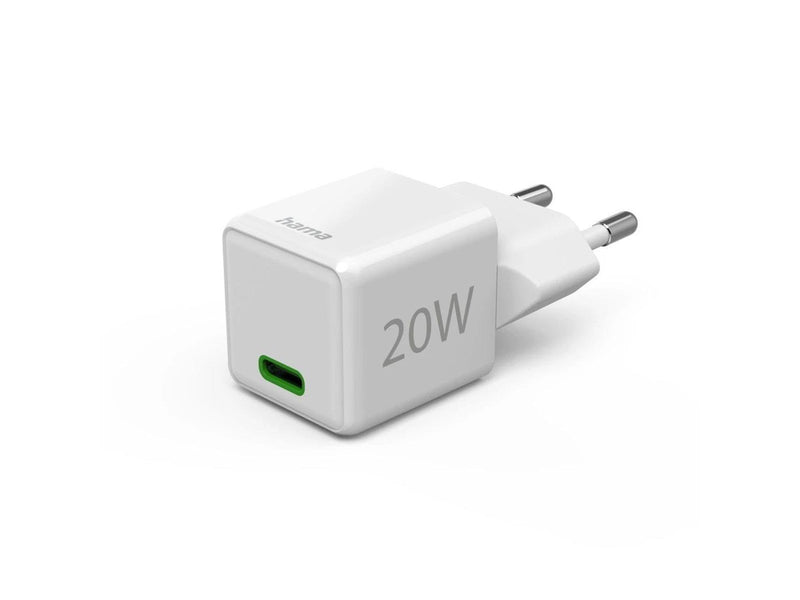 Hama Fast Charger USB-C Super-Mini Charger PD 20W White