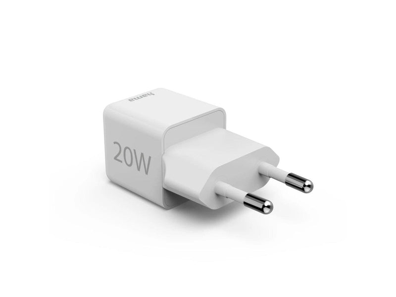 Hama Fast Charger USB-C Super-Mini Charger PD 20W White