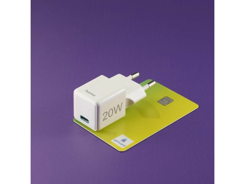 Hama Fast Charger USB-C Super-Mini Charger PD 20W White