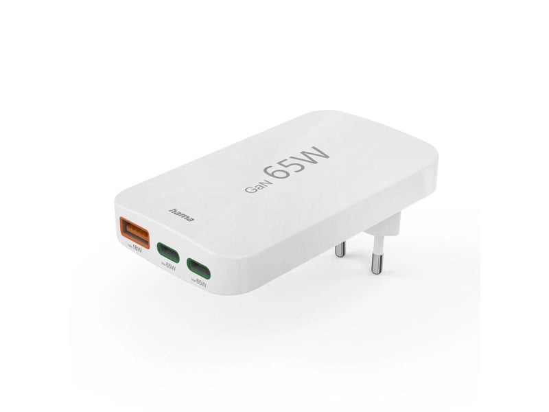 Hama GaN Charger 65W 2x USB-C 1x USB-A White
