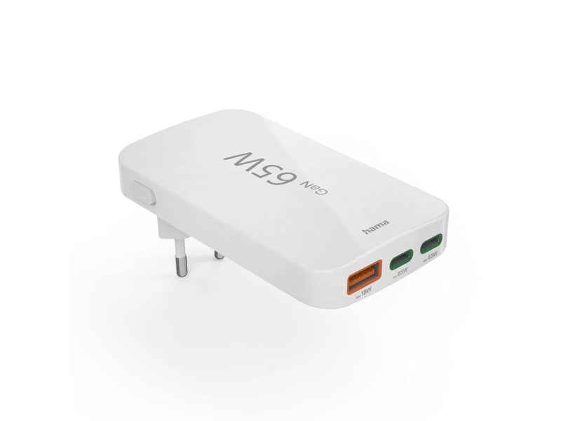 Hama GaN Charger 65W 2x USB-C 1x USB-A White