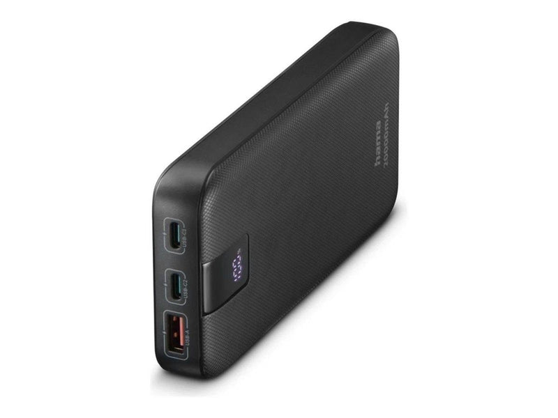 Hama PD 20 Power Pack 20000 mAh 2x USB-C USB-A Fast Charging Anthracite Powerbank (Akku) - schwarz - 20000 mAh