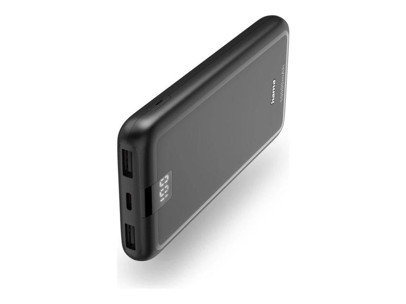 Hama Performance 10 Power Pack 10000 mAh 3 Outputs: USB-C 2x USB-A Anthracite Powerbank (Akku) - schwarz - 10000 mAh