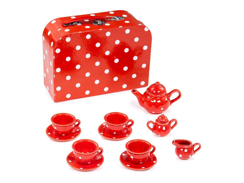 Bigjigs Porcelain Tea Set in Storage Case 12 pcs.