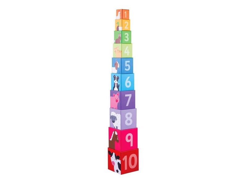 Bigjigs Farm Stacking Tower 10 pcs.