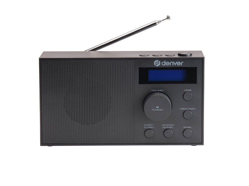 DENVER DAB-51B – Compact DAB+/FM Radio with Dual Alarm (Black) - DAB/DAB+/FM - schwarz