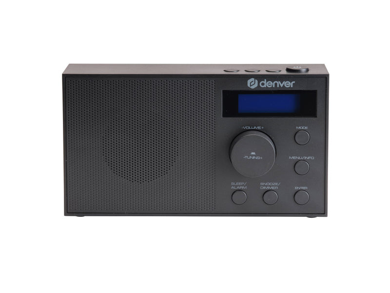 DENVER DAB-51B – Compact DAB+/FM Radio with Dual Alarm (Black) - DAB/DAB+/FM - schwarz