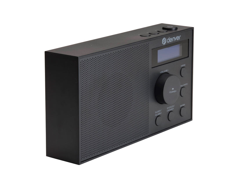 DENVER DAB-51B – Compact DAB+/FM Radio with Dual Alarm (Black) - DAB/DAB+/FM - schwarz