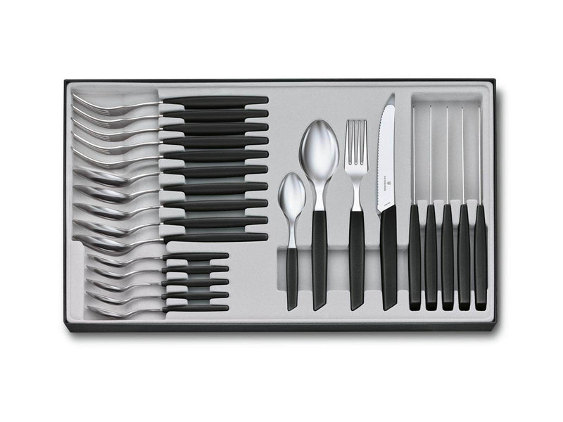 Victorinox Swiss Modern Cutlery Set 24 pcs. black