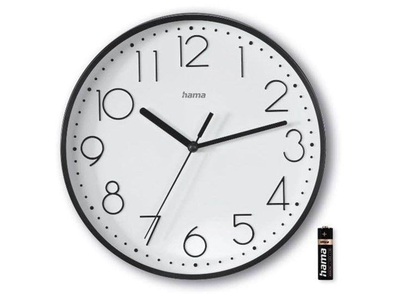 Hama 'Salina' Wall Clock Ø 22 cm Black
