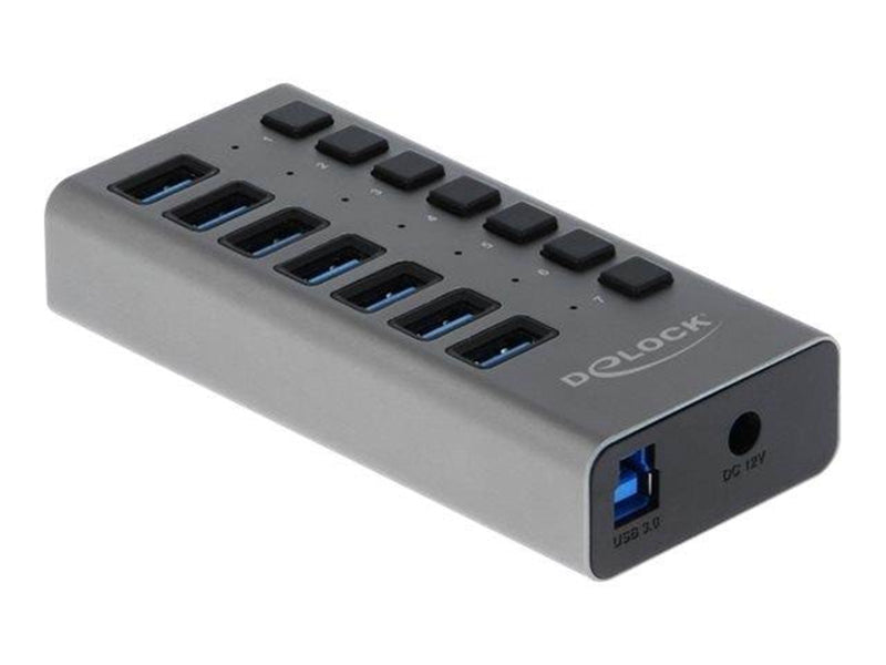 DeLOCK USB Hub - 7 Ports USB-Hubs - USB 3.0 - 7 - Grau