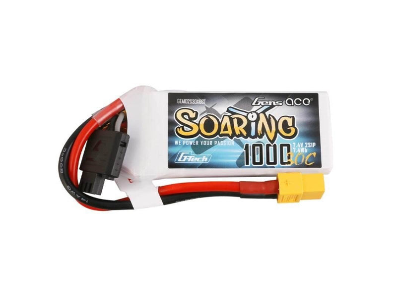 Gens ace &Tattu G-Tech Soaring 1000mAh 7.4V 30C 2S1P XT60
