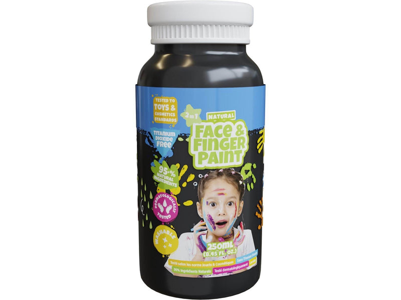 Boti Natural Face & Fingerpaint Bottle - Black 250ml