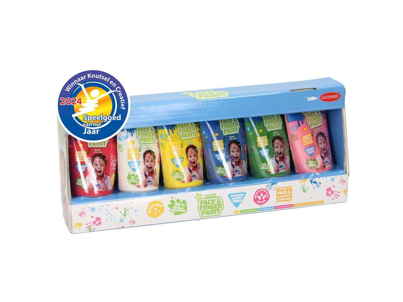 Boti Natural Face & Finger Paint Tube - Multi Colors 6x65ml