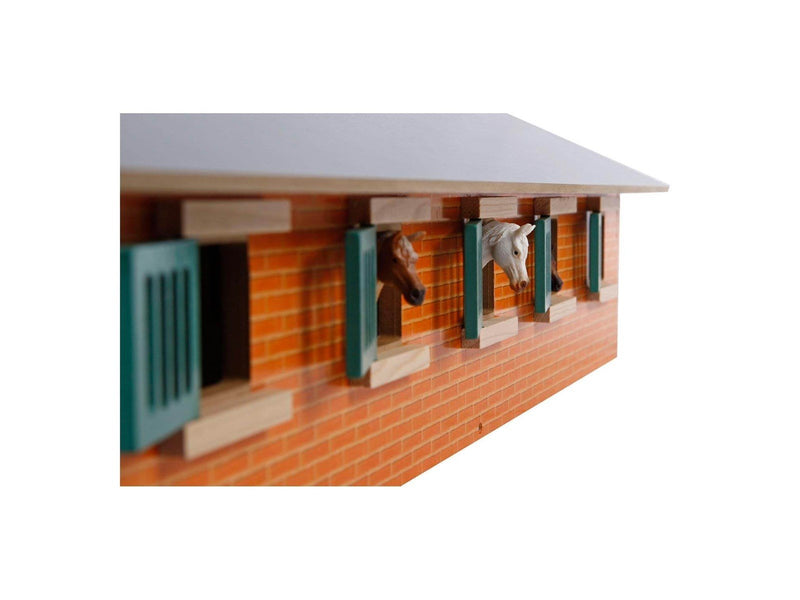 Kids Globe - Horse Stable Wood With 9 Horse Stalls 1:32