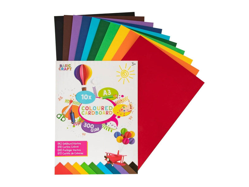 Creative Craft Group - Colored Cardboard A3 10 Sheets 300 gsm