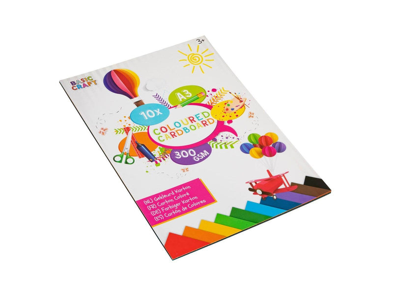 Creative Craft Group - Colored Cardboard A3 10 Sheets 300 gsm