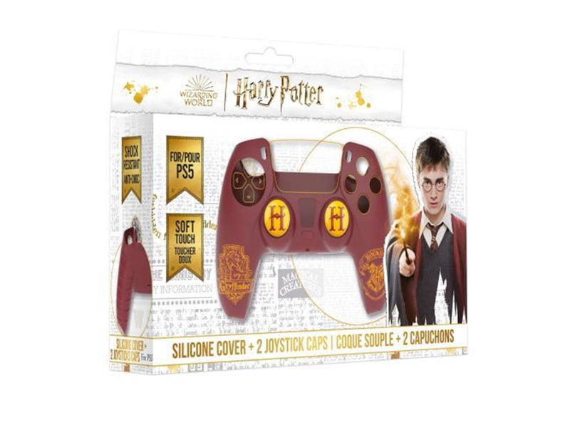 Trade Invaders Harry Potter - Silicone Case + Grips for PS5 Controller - Gryffindor - Red - Miscellaneous Zubehör für Spielkonso