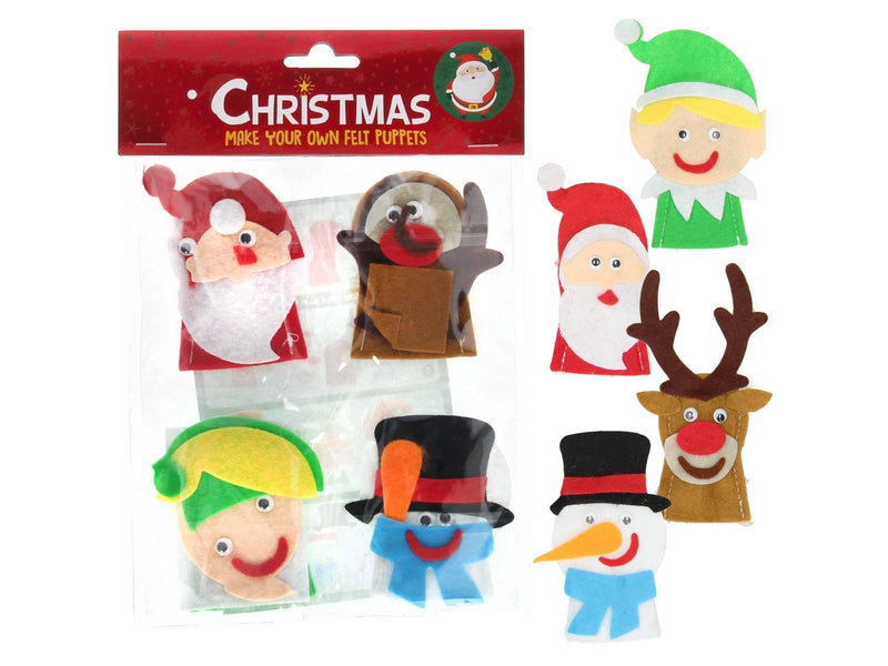 Wins Holland - Make your own Felt Finger Puppets Christmas 4 pcs