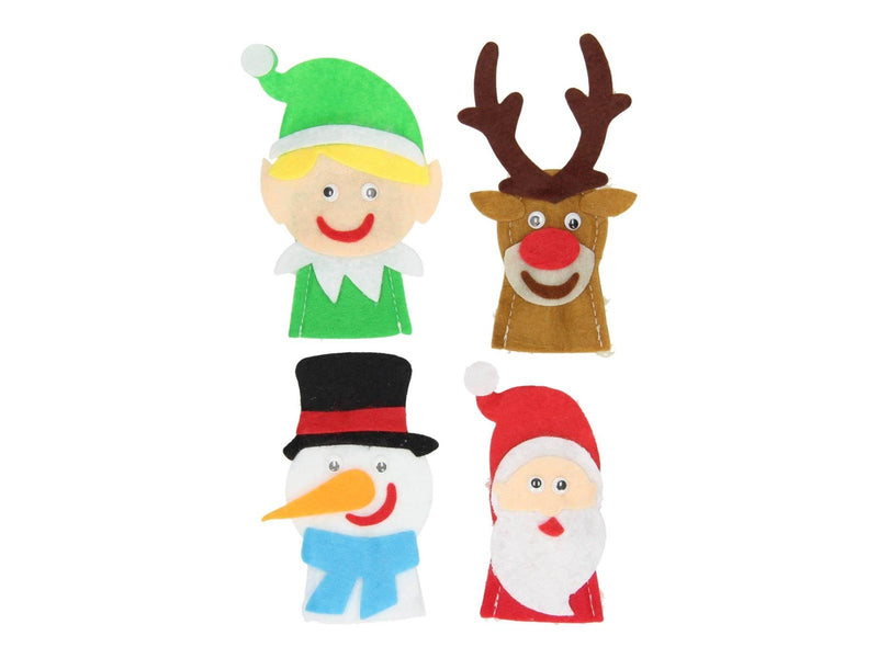 Wins Holland - Make your own Felt Finger Puppets Christmas 4 pcs
