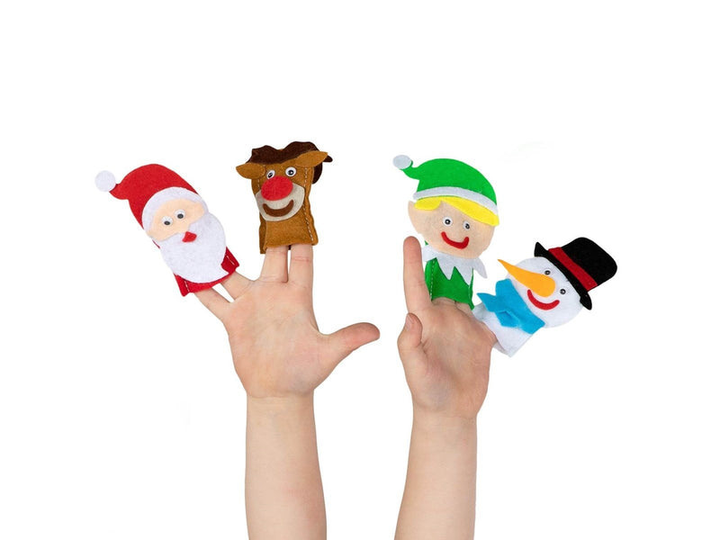Wins Holland - Make your own Felt Finger Puppets Christmas 4 pcs