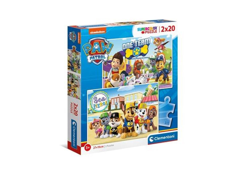 Clementoni Jigsaw Puzzle Super Color PAW Patrol 2x20 pcs. Boden