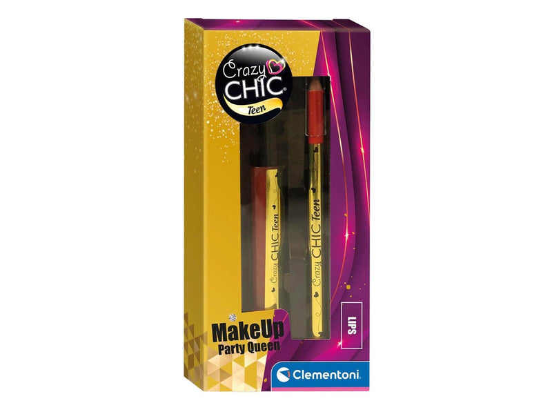Clementoni Crazy Chic Lip Gloss and Lip Pencil Party Queen 2 pcs.