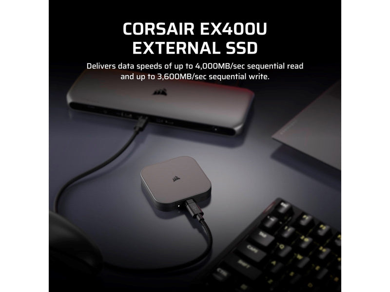 Corsair EX400U Portable SSD - 1TB - Extern SSD - Grau - USB4
