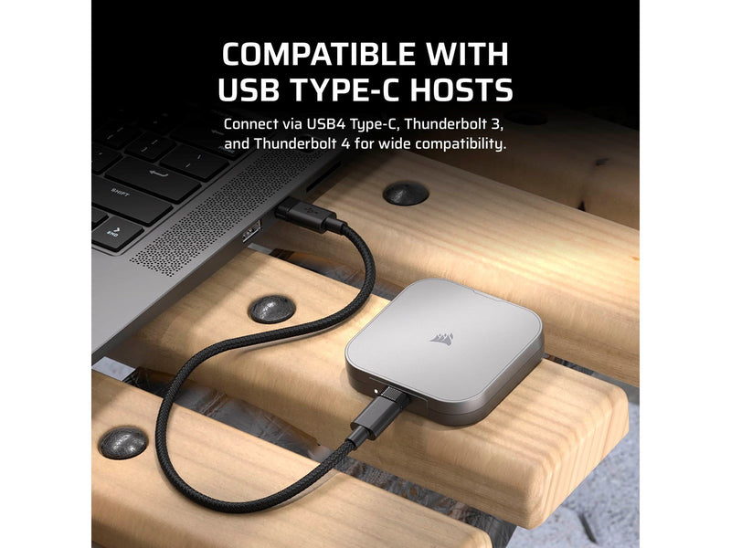 Corsair EX400U Portable SSD - 1TB - Extern SSD - Grau - USB4