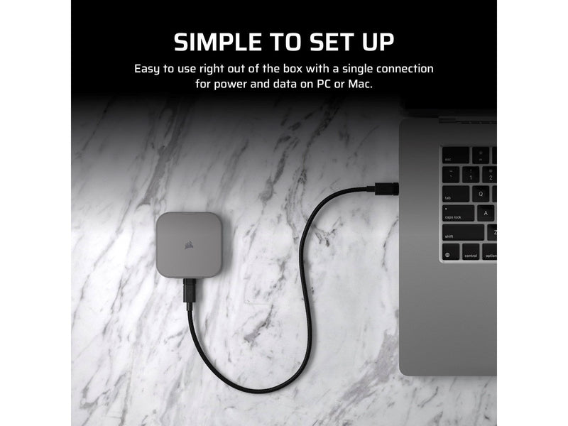 Corsair EX400U Portable SSD - 1TB - Extern SSD - Grau - USB4
