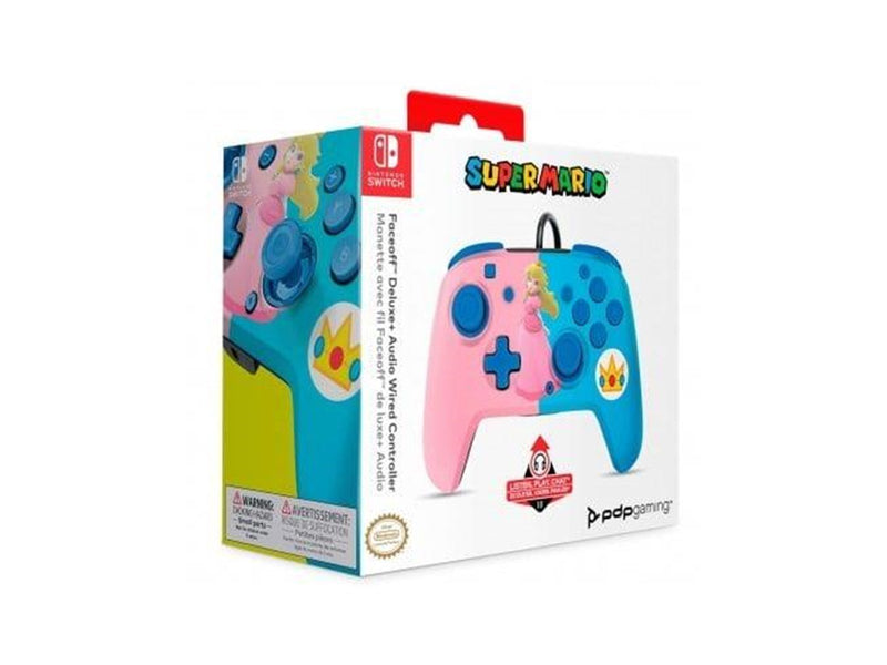 PDP Faceoff Deluxe Audio Peach - Wired Controller - Nintendo Switch