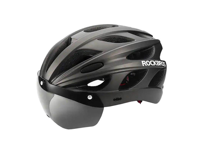 Rockbros Cycling Helmet with glasses TT-16 (black)