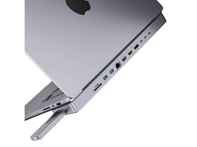 INVZI USB-C docking station / Hub for MacBook Pro 13" / 14" MagHub 12in2 with SSD tray (gray)