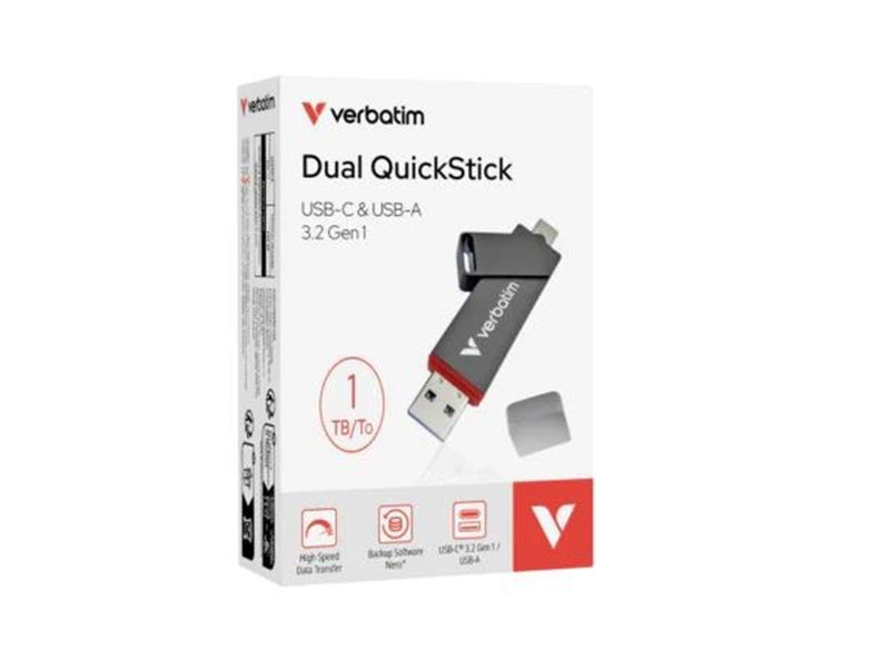Verbatim Dual QuickStick USB Flash Drive - 1 TB - 1TB - USB-Stick