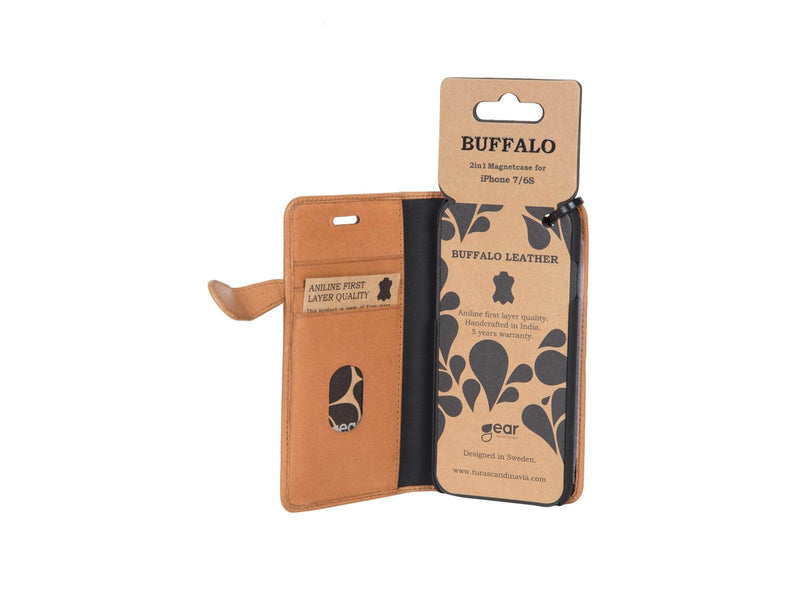Buffalo Wallet Leather for iPhone 6/6S - Cognac