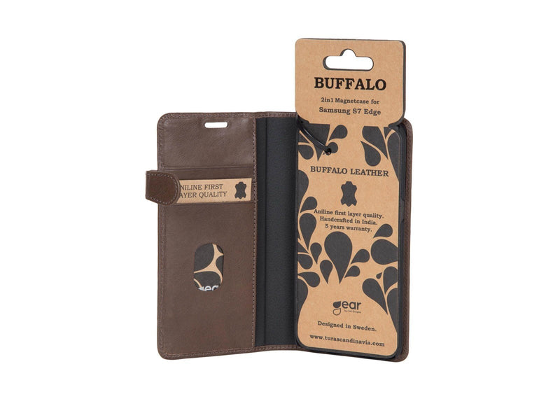Buffalo Wallet Leather for Samsung Galaxy S7 Edge - Brown