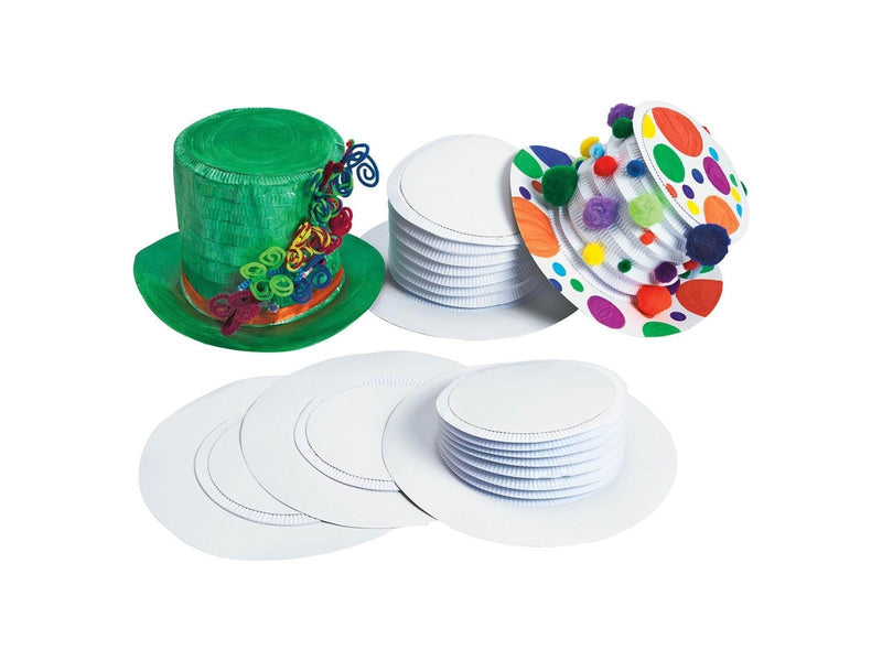 Colorations - Make and Decorate Your Own Hat Top White Set of 12