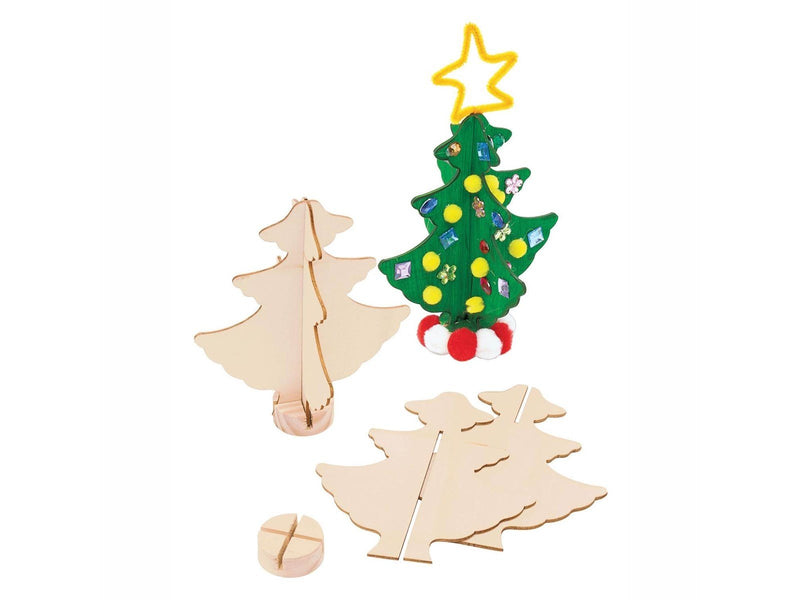Colorations Make your own Wooden Christmas Tree Set of 12
