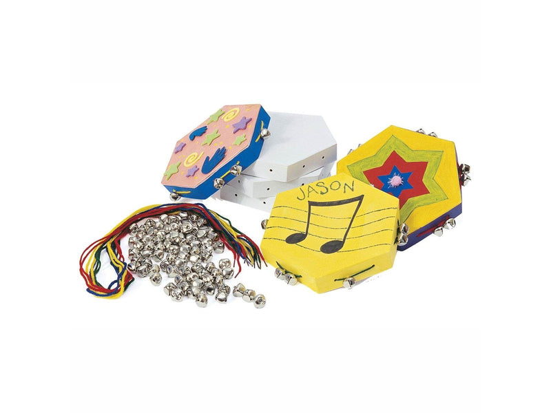 Colorations - Make your own Papier-mâché Tambourine Set of 12