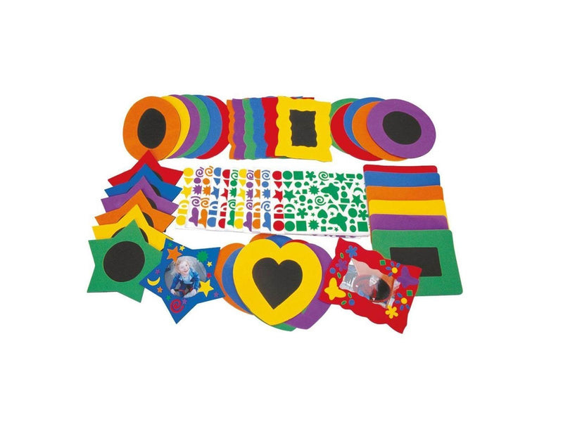 Colorations Foam Photo Frames with Self-Adhesive Foam Stickers 36 pieces