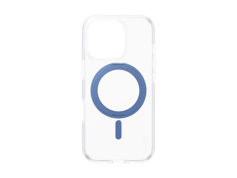 CARE by PanzerGlass Feature Case Transparent w. Blue Kickstand & MagSafe iPhone 16 Pro