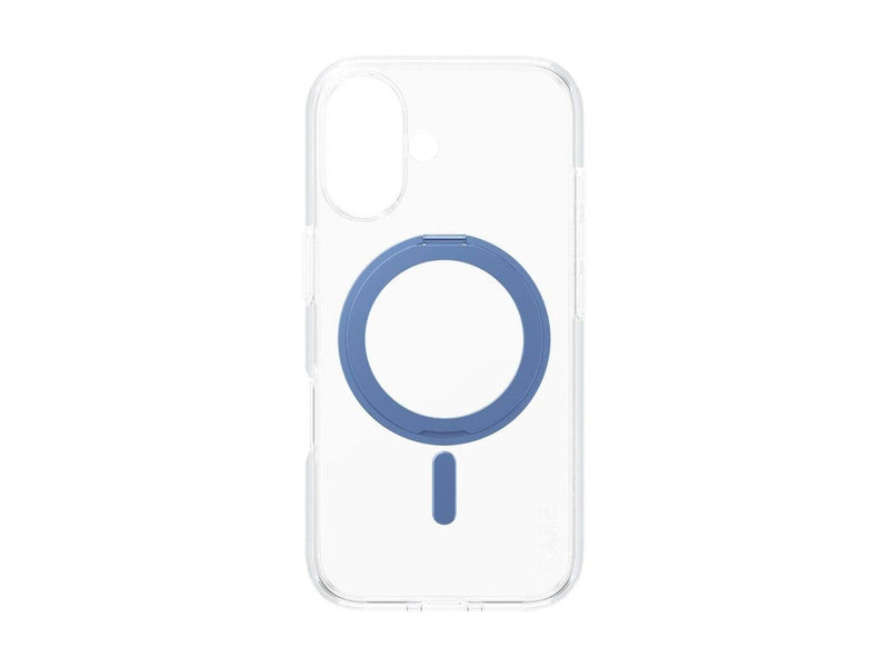 CARE by PanzerGlass Feature Case Transparent w. Blue Kickstand & MagSafe iPhone 16