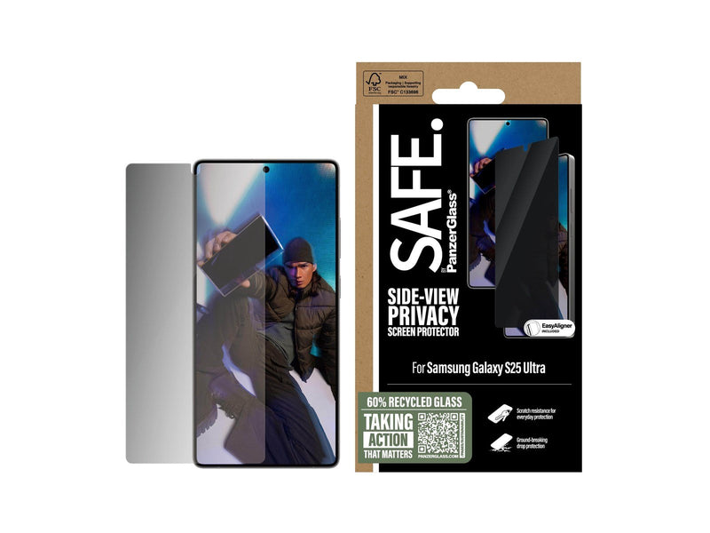 SAFE. by PanzerGlass Privacy Screen Protector Samsung Galaxy S25 Ultra | Ultra-Wide Fit