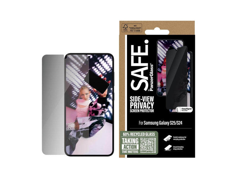 SAFE. by PanzerGlass Privacy Screen Protector Samsung Galaxy S25 | Ultra-Wide Fit