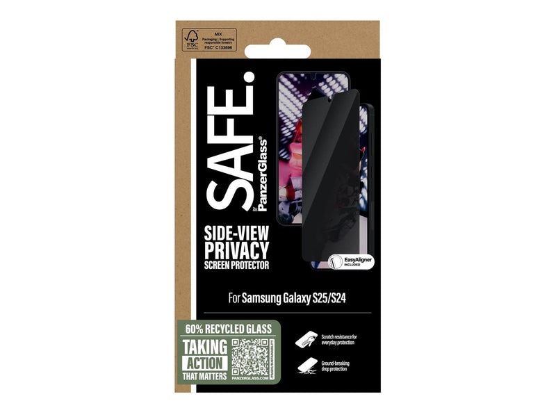 SAFE. by PanzerGlass Privacy Screen Protector Samsung Galaxy S25 | Ultra-Wide Fit